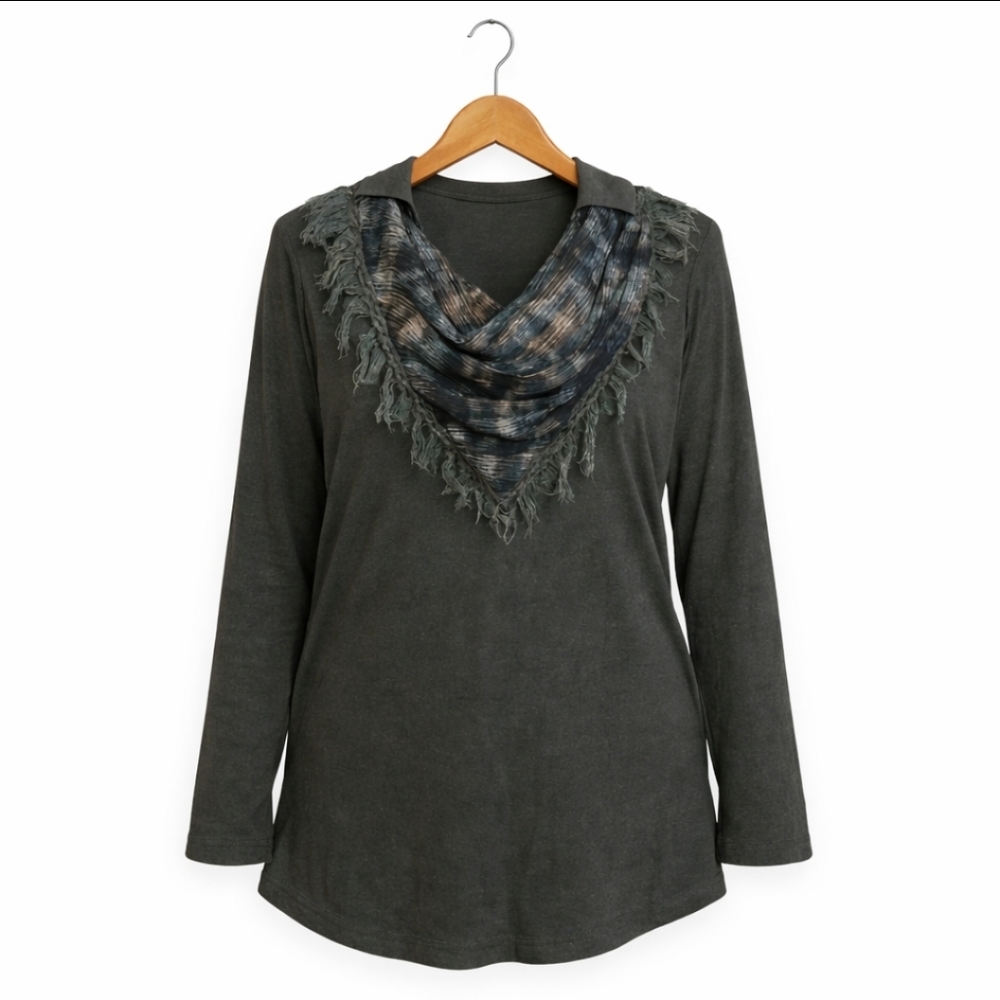Signature Weekend Green Sweater Scarf Set Womens Sz L